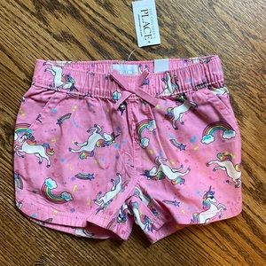 NWT Girls Pink Unicorn Cotton Shorts